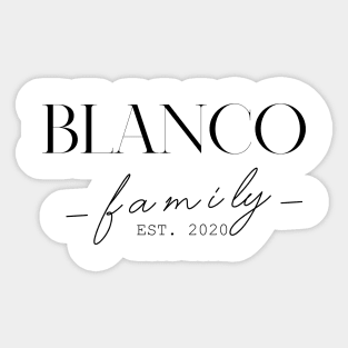 Blanco Family EST. 2020, Surname, Blanco Sticker